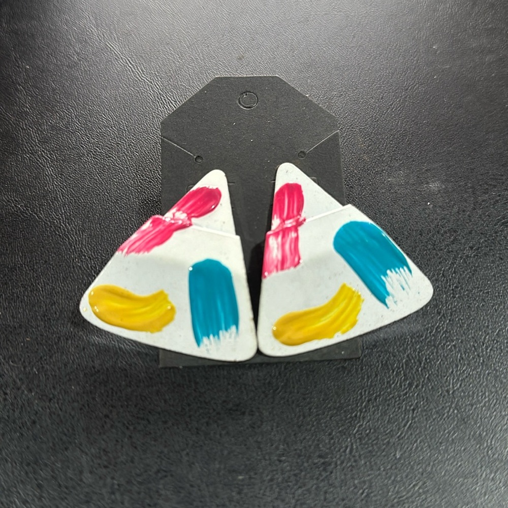 Abstract Triangle Shaped Earrings